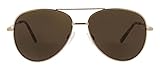 Peepers by PeeperSpecs Womens Ultraviolet Bifocal Aviator Sunglasses, Gold, +2.00