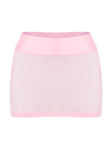Women's Transparent Mini Skirt Mesh Micro Short Tight Going Out Perspective Bodycon Skirts3