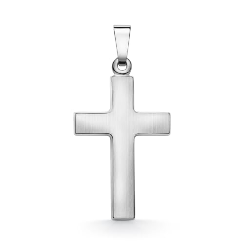 Edelind Colgante Cruz 585 Oro Blanco Para Hombres Mujeres Cruz En Oro De 14 Quilates Altura 21 Mm Cruz Colgante Acabado Satinado Con Caja De Rega Edelind Colgante Cruz 585 Oro Blanco Para Hombres Mujeres Cruz En Oro De 14 Quilates Altura 21 Mm Cruz Colgante Acabado Satinado Con Caja De Rega