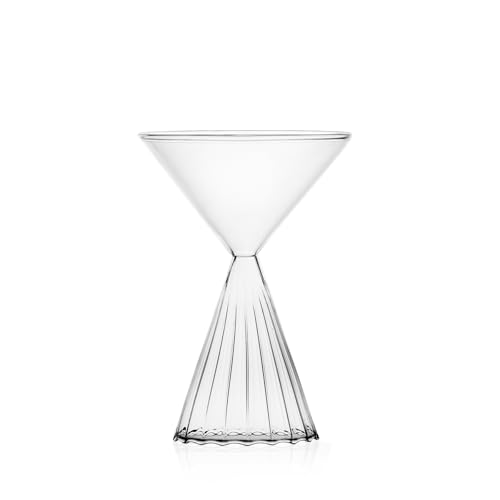 Ichendorf Milano Bicchiere da Martini, Collezione Tutù, 15 cl, Vetro Borosilicato, Fatto a Mano