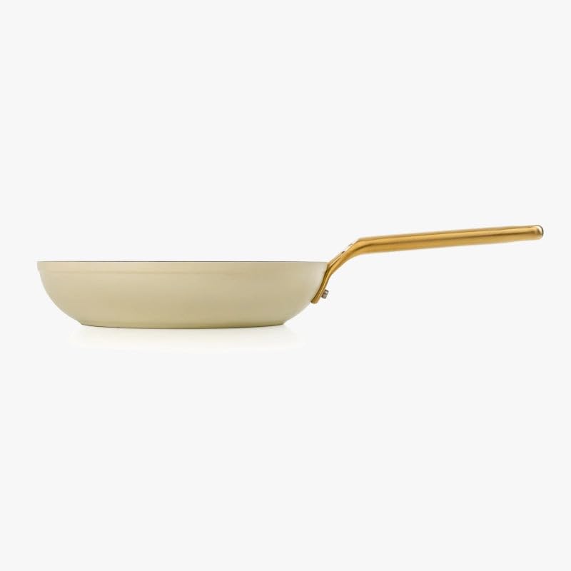 Arcos Seria Samoa Iconic | Nieprzywierająca patelnia ceramiczna 24 cm | Kute aluminium | Nadaje się do każdej kuchni | Uchwyt ze stali nierdzewnej | Możliwość mycia w zmywarce | Beżowy | BEZ