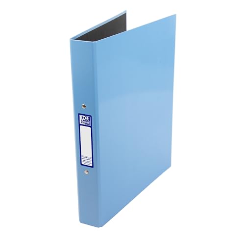 Oxford - Oxford Premium A4 Ring Binder, Light Blue Single Folder, 25mm Capacity, Laminated Paper on Board