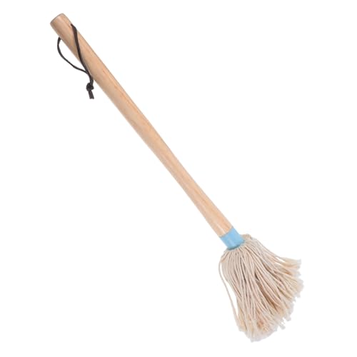 Cabilock Soy Sauce Brush Sauce Mop Brush Grilling Brushes Grilling Brush Wood Cotton Head Mopping Brush Bbq Mop Brushes Brush for Sauce Basting Brushes Wood Broom Basting Mop Brushes Wooden