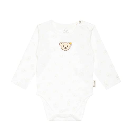 Steiff Unisex Baby Body Schulterverschlusss Langarm Unterwäsche, Cloud Dancer, 50