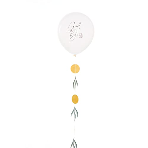 Amscan 9915641 Botanic Cross Godbless Balloon Kit- 4 Pack, Gold, Medium - Image 4