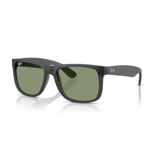 Ray-Ban RB4165F Justin 687382 55MM Opal Grey/Green Square Sunglasses for Men