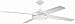Craftmade MOD60W4 Moderne 60" Ceiling Fan with 22 Watts LED Light Kit and Remote Control, 4 ABS Blades, White