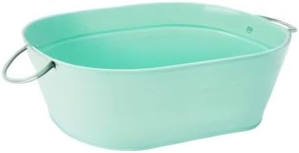 Miniatura 9 de Cubo de hielo galvanizado, 2 piezas de 3 galones ovalados para bebidas, cubos de hielo para fiestas, cubo de metal con asa para cerveza, whisky,