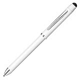Cross Tech3+ Multifunction Pen with Stylus, Pearl White with Chrome Plated Appointments (AT0090-9)