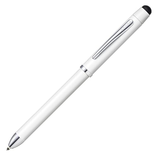 Cross Tech3+ Refillable Multi-Function Ballpoint Pen with Stylus, Medium Ballpen And Pencil, Includes Premium Gift Box - Pearl White