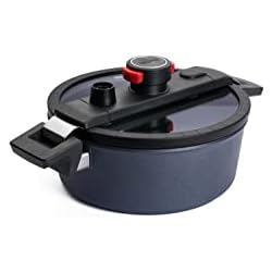 Cacerolas Woll Woll Active Lite - Cacerola con tapa Active-Lite (24 cm de diámetro, 9 cm de alto, 3,8 litros, con 2 asas laterales, inductiva, apta para todo tipo de fuegos, aluminio fundido, antracita)