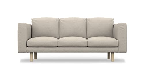 comfortly Copridivano di ricambio per divano a 3 posti, realizzato a mano, compatibile con divano NORSBORG, solo fodere (misto cachemire, beige)