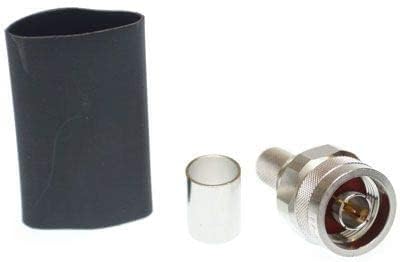 N Male Connector - Times Microwave Easy Connector N Male Crimp - EZ-400-NMH-X - EZ Connector for LMR-400- Also Works with CNT-400 RFC-400 AX-400 (2 Pack)
