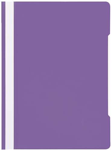 Conipa 25 x Schnellhefter Lila DIN A4 (Set) mit Beschriftungsfeld PP-Kunststoff (Plastik) - Hefter & Mappe für Schule & Büro (stabil) - Heft-Mappen Organisation (PVC-frei) transparentes Deckblatt