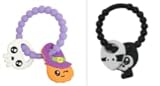 2 Pcs Halloween Juguetes para bebés Regalos para la dentición Juguete suave Calabaza de silicona y juego de mordedor de calavera para bebés, seguro y lindo Halloween para, niños pequeños