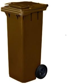 Straight 140 ltr Wheelie Bin (Brown)