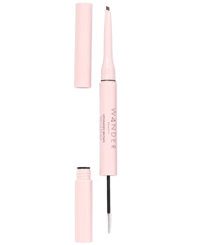 Image of Wander Beauty Women's Upgraded Brows Pencil & Treatment Gel Duo, Medium Brown, 1 Count (Pack of 1)