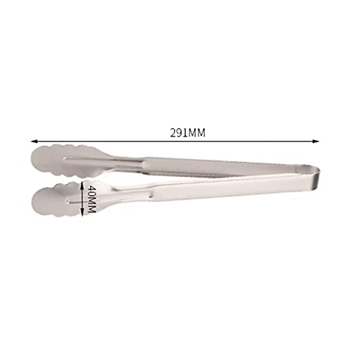 Pinzas de Cocina de Acero Inoxidable para Alimentos, para Catering, ensaladas, Parrillas, Buffet, duraderas, fáciles y cómodas de Limpiar (Medianas)