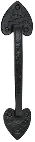 Ironmongery Solutions® Ornate Fancy Face Fix Door Pull Handle Black Antique Cast Iron 200mm Dimension