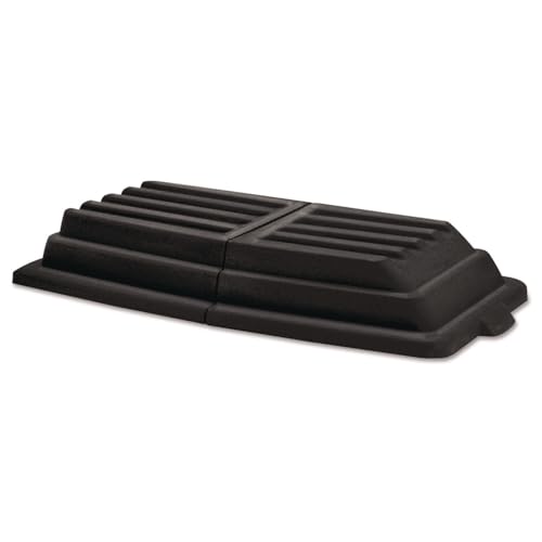Rubbermaid Commercial Tilt Truck Dome Lid, 3/4 Cu. Yd, Black, for Distribution Centers/Warehouse/Manfacturing/Construction