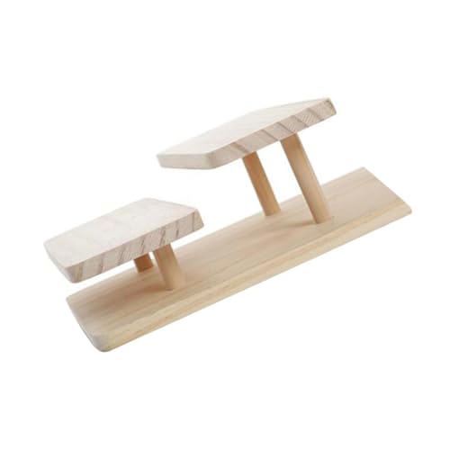 Mikinona 木製二段眼鏡ディスプレイラック 眼鏡収納ラック ジュエリー兼用アクセサリー整理棚 おしゃれなサングラス収納スタンド インテリ