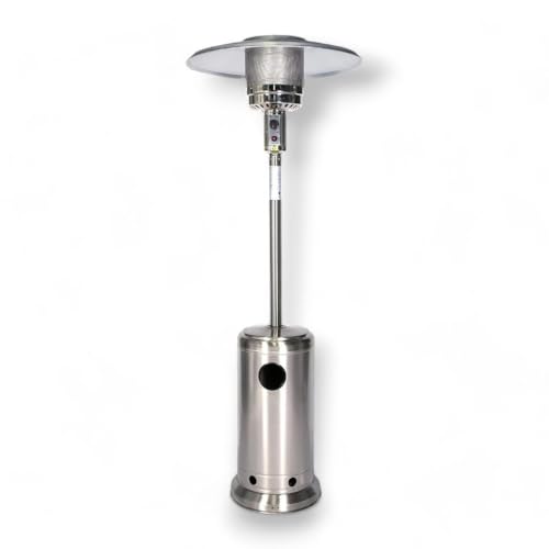 Briconess.com Stufa Riscaldamento a Gas da Esterno in Acciaio Inox Modello a Fungo 12Kw