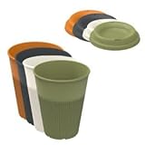 Nupik - Pack de 4 Tazas Reutilizables de Café con Tapas, Vasos Multiuso de 380...