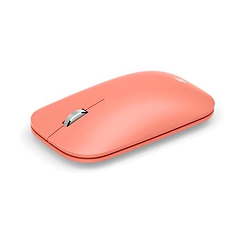Microsoft Mobile Mouse - Peach. Comfortable Right/Left Hand Use with Metal Scroll Wheel, Wireless, Bluetooth for PC/Laptop/Desktop, works with Mac/Windows 8/10/11 Computers Cover