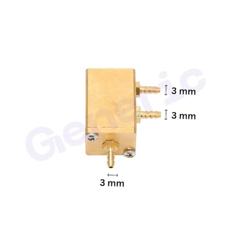 Image of Dental Chair Water Retractive Valve WRV /Pilot Pneumatic Valve - 3mm Nipple Connector, 3 Hole Water Retraction Pressure Regulator for Dental Unit Control (Pack of 1)
