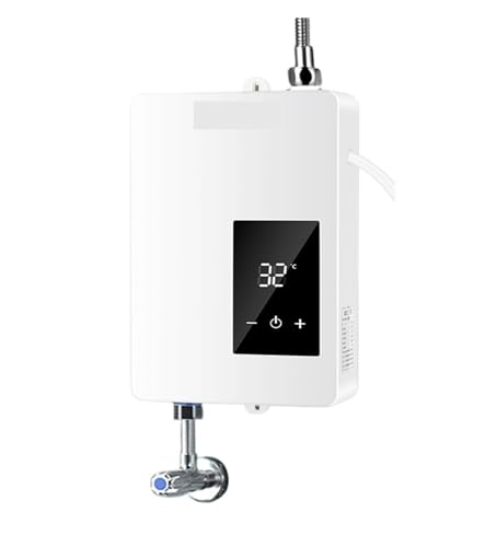 Electric Water Heater 3400W Instantaneous Small Kitchen Treasure Household Overheated Kitchen, Electric Water Heater, Bath, Fast Heating(A 3400W)