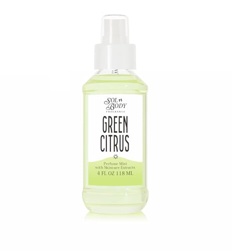 GREEN CITRUS Body & Hair Perfume Mist by SOLNBODY | Incredibly Uplifting Blend of Bergamot, Grapefruit, Clementine and Lemon Zest Infused with Skincare Extracts