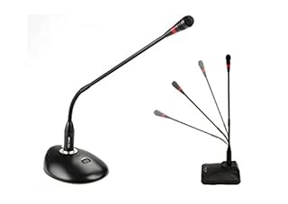 DISCORAMA® - MICROFONO DA TAVOLO PROFESSIONAL, MICROFONO PER CONFERENZE MEETING, BASE MICROFONICA PER CHIESE DIFFUSIONE DI ANNUNCI CON INTERRUTTORE ON OFF