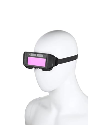 Image of Auto Darkening Welding Goggles | Solar Powered Welding Glasses with Adjustable Strap, Auto Darkening LCD Screen & Eye Protection for Arc, MIG, TIG, and Stick Welding