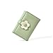 LIFKOME Korean Style Trifold Student Wallet for Lightweight PU Change Purse with Flower Pattern Compact Card Organizer Storage Cute Green Fashion Purse for Teens