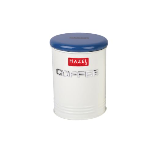 Image of HAZEL Coffee Storage Container with Lid | Metal Coffee Airtight Jar for Kitchen