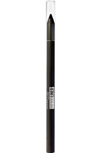 Maybelline Gel Pencil Liner Tattoo Eye Liner Quick Drying Eyeliner Waterproof & Smudge-Proof Semi-Permanent Tattoo Long-Lasting Sharpenable with Built-in Sharpener Shade: Deep Onyx