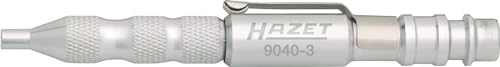 HAZET Ausblasstift 9040-3 I Druckluft-Werkzeug mit 3 mm Düse und 360 l / min, integrierter Kupplungsstecker 7,2 mm, 12 bar Eingangsdruck, mit praktischem Anhängeclip