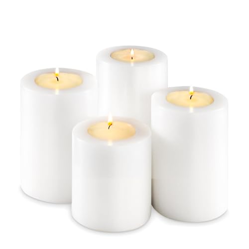 Sin! 4er Set Teelichthalter Trend warmweiß - ∅ 6 cm/Höhe 6-8-10-12...