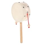 Yardwe Traditionelle Chinesische Handtrommel Musikinstrumente Für Handtrommel – 4 Zoll Traditionelles Rotierendes Schlaginstrument Für Kleinkinder Zum Erkunden Der Musik