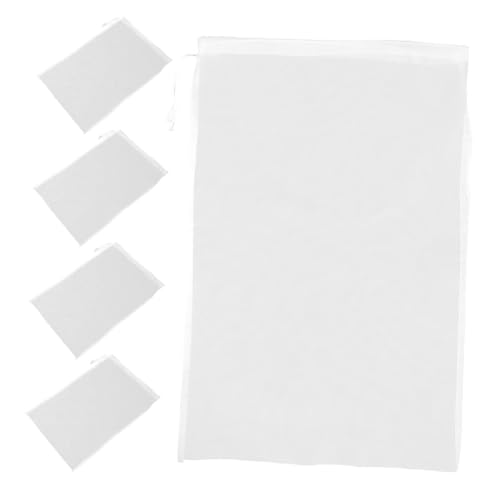 STOBAZA 5 Pièces Filtre à Mailles Fines Pour Lait Végétal Jus De Fruits Et Lait De Soja Réutilisable Avec Fermeture Éclair Et Jus