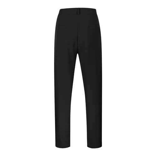 Dress Pants for Men Pleated Wide Leg Solid Button Suit Trousers Baggy Comfy Business Work High Waisted Clothes2