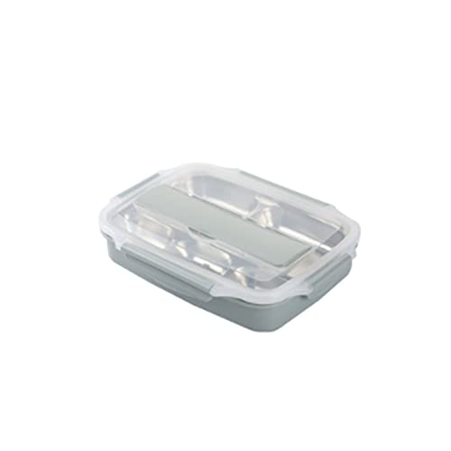 Fiambrera Bento de Acero Inoxidable 304 con Aislamiento térmico, para Estudiantes y Adultos, con Plato Separador y Compartimento.
