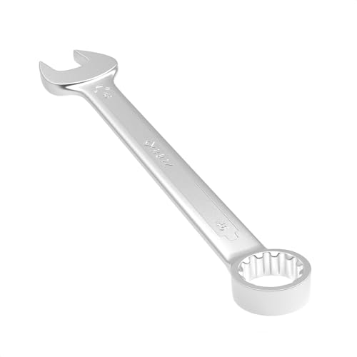 Image of Groz Combination Spanner 46mm, Length 515mm | DIN 3113 Standards | Chrome Vanadium, Matt Satin Chrome Combination Wrench Tool | CSP /DIN /46G