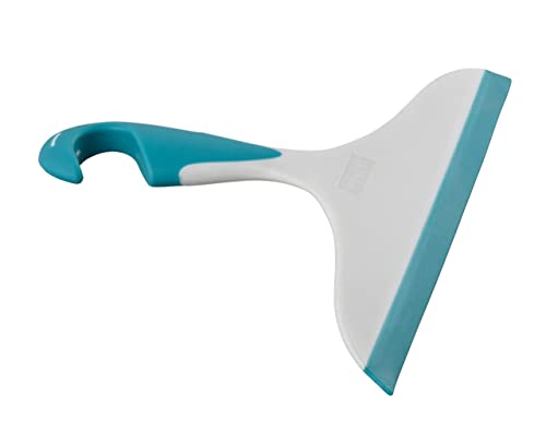 Image of WENKO 20177100 Bathroom Squeegee Loano Light Blue - for Bathroom and Shower, Plastic, Light Blue