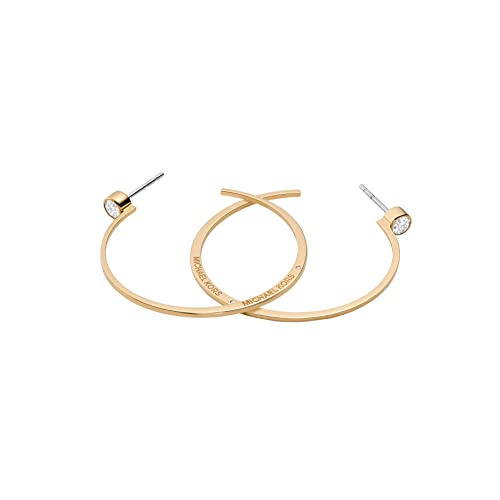 Michael Kors Women's Ritz Gold-Tone Watch Mk6356 Fashion Gold-Tone Stainless Steel Hoop Earring #TOP5