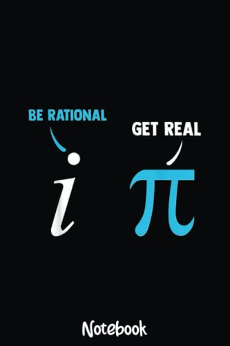 Be rational get real funny math jokes and pun math symbols notebook vintage: graph paper notebook