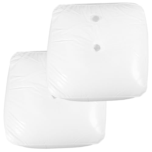 Ciieeo 2 Pièces à eau carré poids d'arche de ballon pour la saint valentin poids de ballon sacs de transport de s de lestage d'eau à PVC blanche