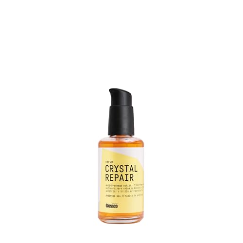 GLOSSCO PROFESSIONAL - Sérum Capilar Crystal Repair, 100 ml, Aceite de Andiroba, Repara y Fortalece el Cabello, Aporta Brillo y Suavidad, Antifrizz, Favorece Rizos Definidos, Mejora Puntas Abiertas