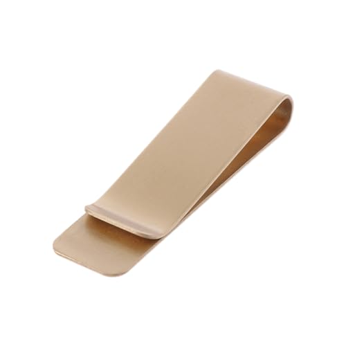 PURPLELILY Pocket Brass Metal Clip Men Purse Cash Clamp Money Clip Wallet, Black