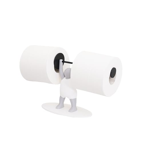 Stand Weightlifter with Barbell, Weightlifter Toilet Roll Holder,Fitness Enthusiasts Fun